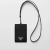 Saffiano Leather Badge Holder