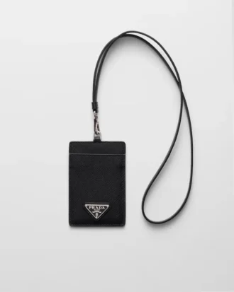 Saffiano Leather Badge Holder