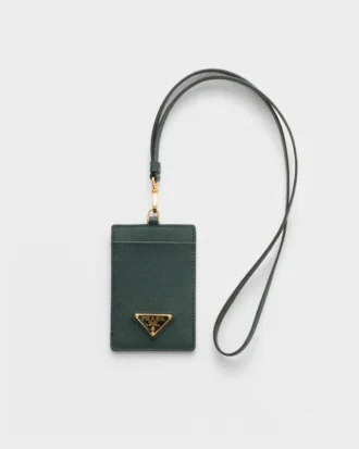 Saffiano Leather Badge Holder