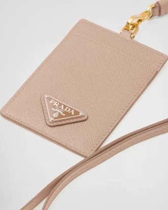 Saffiano Leather Badge Holder