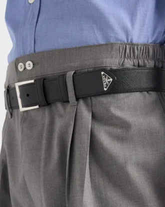 Saffiano Leather Belt