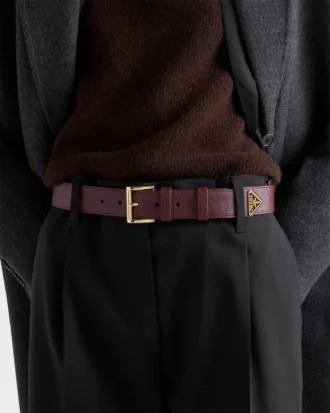 Saffiano Leather Belt