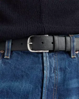 Saffiano Leather Belt