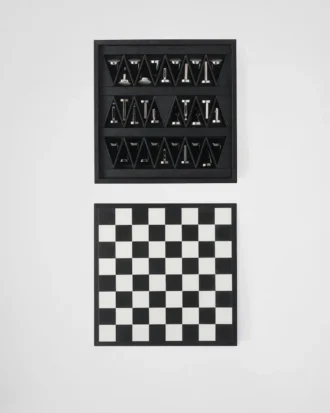 Saffiano Leather Chess Set