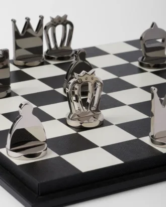 Saffiano Leather Chess Set