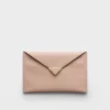 Saffiano Leather Envelope Clutch