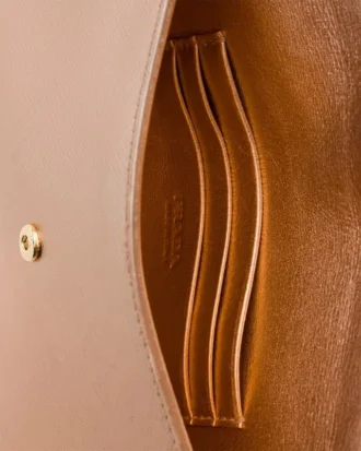 Saffiano Leather Envelope Clutch