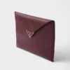 Saffiano Leather Envelope Clutch