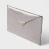 Saffiano Leather Envelope Clutch