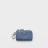 Saffiano Leather Mini Pouch with Keychain