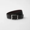 Saffiano Leather Reversible Belt