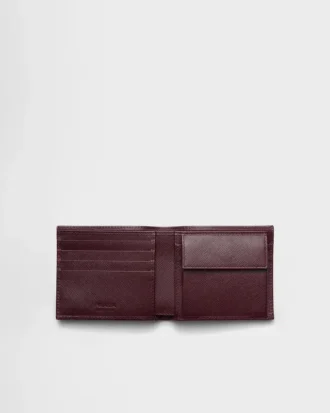 Saffiano Leather Wallet with Coin Purse