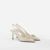 Saffiano Patent Leather Slingback Pumps