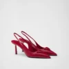 Saffiano Patent Leather Slingback Pumps
