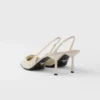Saffiano Patent Leather Slingback Pumps