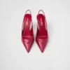 Saffiano Patent Leather Slingback Pumps