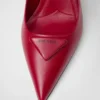 Saffiano Patent Leather Slingback Pumps