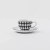Set of Four Porcelain Espresso Cups – Checkerboard