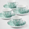 Set of Four Porcelain Espresso Cups – Vienna Green