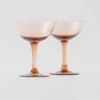 Set of Two Crystal Champagne Coupe Glasses – New York