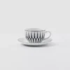 Set of Two Porcelain Cappuccino Cups – Stripes