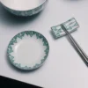 Set of Two Porcelain Chopstick Rests – Vienna Green
