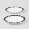 Set of Two Porcelain Dinner Plates – Checkerboard