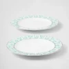 Set of Two Porcelain Dinner Plates – Vienna Green