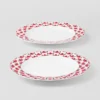 Set of Two Porcelain Dinner Plates – Vienna Red