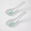 Set of Two Porcelain Spoons – Vienna Green