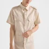 Short-Sleeved Cotton Shirt
