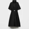 Short-Sleeved Re-Nylon Midi-Dress