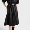 Short-Sleeved Re-Nylon Midi-Dress