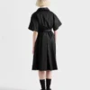 Short-Sleeved Re-Nylon Midi-Dress