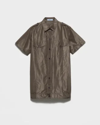 Short-Sleeved Taffeta Shirt