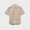 Short-Sleeved Taffeta Shirt