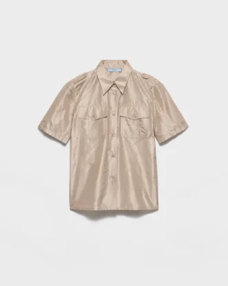 Short-Sleeved Taffeta Shirt