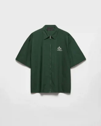 Short-Sleeved Technical Cotton Shirt