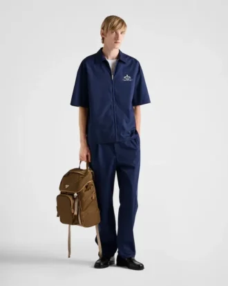 Short-Sleeved Technical Cotton Shirt