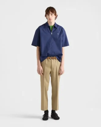 Short-Sleeved Technical Cotton Shirt