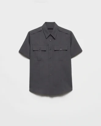 Short-Sleeved Technical Fabric Shirt