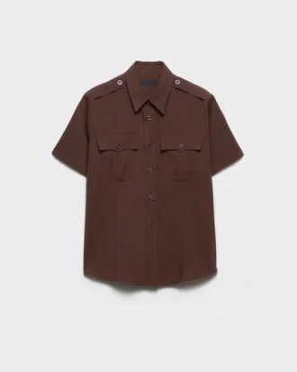Short-Sleeved Technical Fabric Shirt