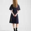 Short-Sleeved Technical Ponga Dress