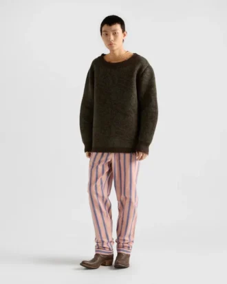 Short-Sleeved Wool and Cashmere Sweater