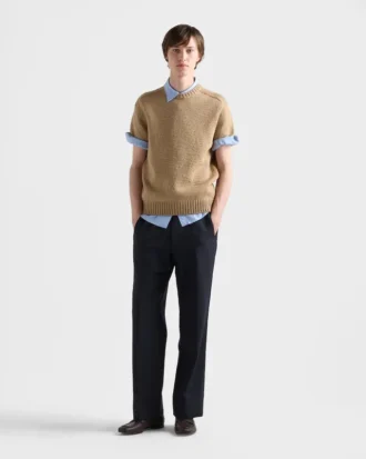 Short-Sleeved Wool Sweater