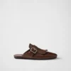 Shuffle Fringed Leather Mules