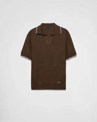 Silk and Cotton Polo Shirt