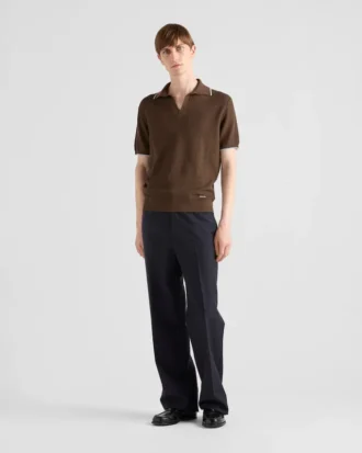 Silk and Cotton Polo Shirt
