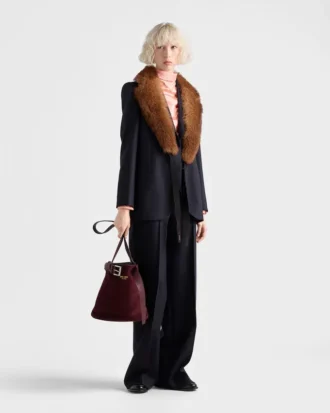 Single-Breasted Chevron Jacket