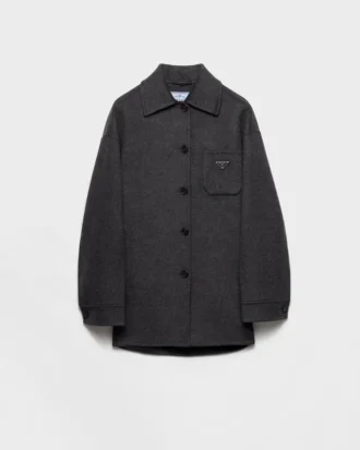 Single-Breasted Double Cashwool Caban Jacket